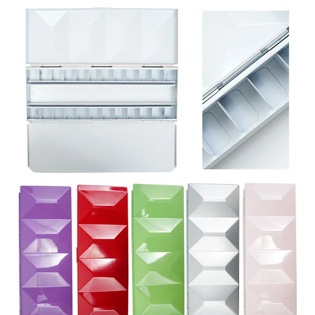 Heavy enamel, dustproof and moisturizing solid watercolor palette 24 grid portable art paint empty box For art supplies 6