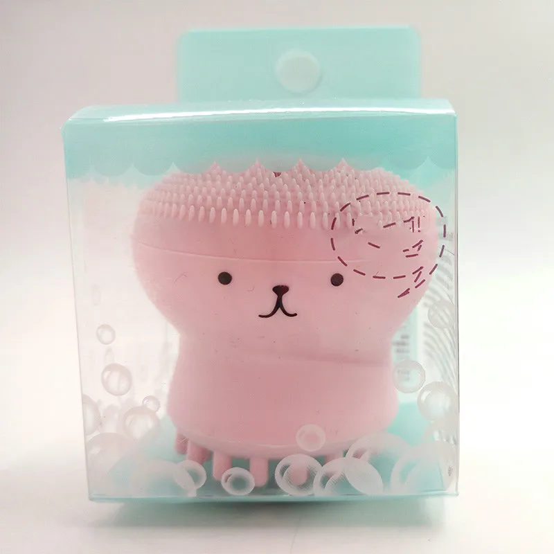 

Silicone Face Cleansing Brush Facial Cleanser Pore Cleaner Exfoliator Face Scrub Washing Brush Skin Care Small Octopus Shape