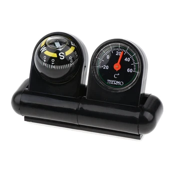 

2 In 1 Removable Car Compass ＆ Thermometer Adhesive Universal
