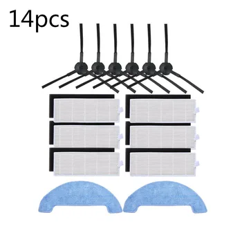 

14pcs For Ilife A4 A40 Haipa Primary Filter Side Brush Filter Kit Replacement Attachment Household Cleaning