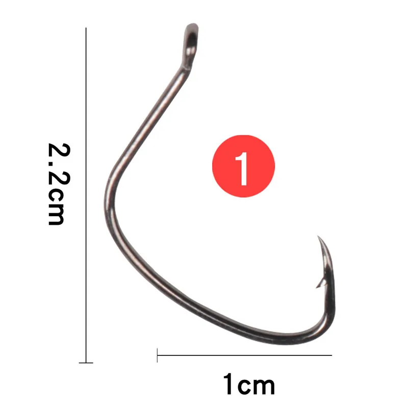 40 Fishing Hooks Soft Hooks High Carbon Steel Barbs Lead Clips Lure Fishing Hooks