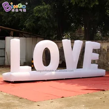 Ручная работа надувная 1,5 м длинная любовь Алфавит стены/цвета надувной светильник Модель Реплика индивидуальные рекламные игрушки