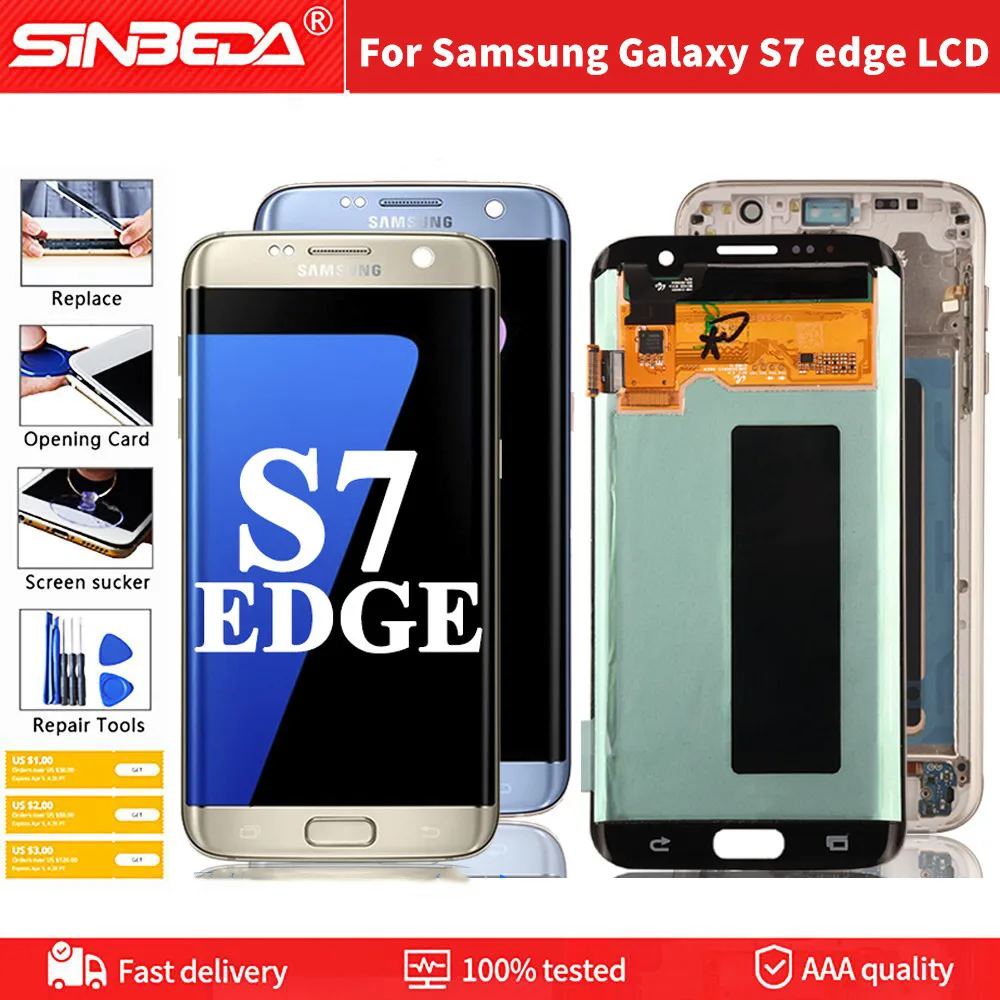 Дисплейный модуль для Samsung Galaxy S7 edge G935 G935F 5 дюйма | Мобильные телефоны и аксессуары