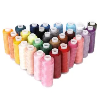 

DIY 30 Spools Mixed Colors Polyester Embroidery Cotton Sewing Quilting Thread Set Colourful Craft Making Tool