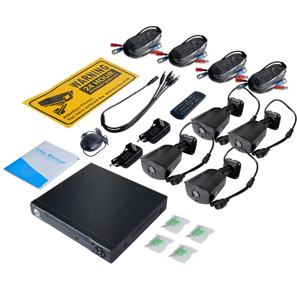 8CH DVR CCTV система HD-TVI DVR комплект 4CH 1080p камера для домашней безопасности Водонепроницаемая наружная камера ночного видения комплект видеонаблюдения