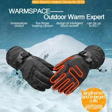 Winter ski Gloves Electric Heated Warm Gloves Charging 3 Level Temperature Hand Control Warmer for Skiing Cycling Riding