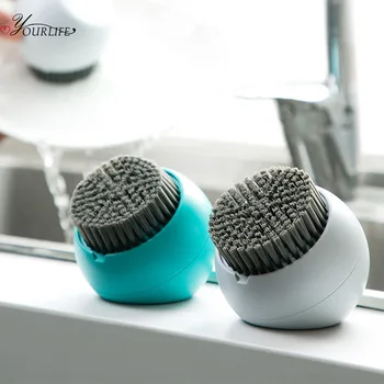 

OYOURLIFE Creative Three-dimensional Spherical Kitchen Brush Pot Pan Dish Tableware Washing Brush Home Kitchen Cleaning Tools