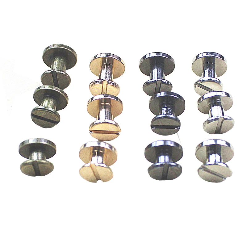 Acheter 10 ensembles de rivets à clous solides pour bagages, cuir et métal,  artisanat, vis à Double tête incurvée, sangle de ceinture, Rivets, vis de  livre 5/6, 5/8mm