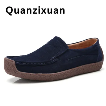 

Women Fltas Comfort Women Loafers Genuine Leather Shoes Women Mocassins Snail Shoes Platform Shoes Women Shoes Plus Size 42