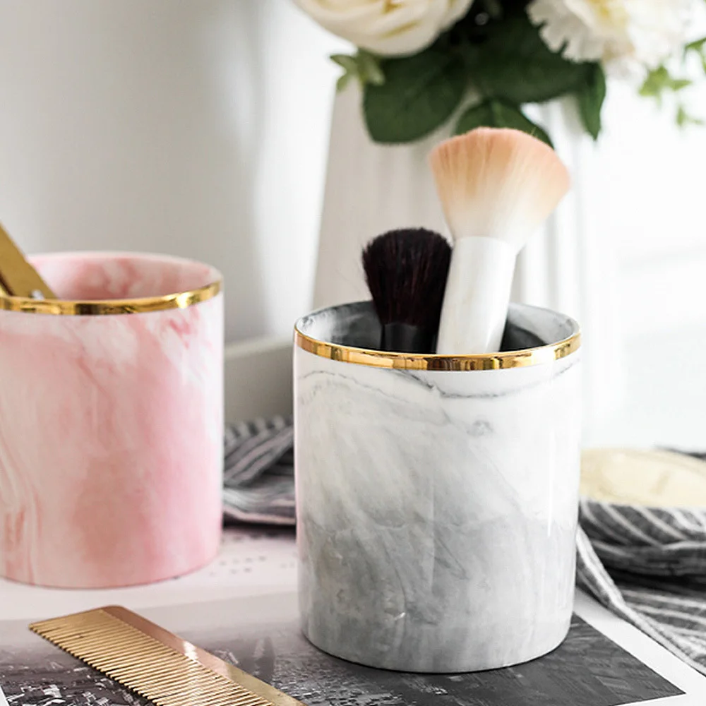 Marbling Desk Pen Pencil Holder Case Box Makeup Brush Office Organizer Stationery;Marbling Desk Pen Pencil Holder Marbling Desk Pen Pencil Holder Case Box Makeup Brush Office Organizer Stationery;Marbling Desk Pen Pencil Holder