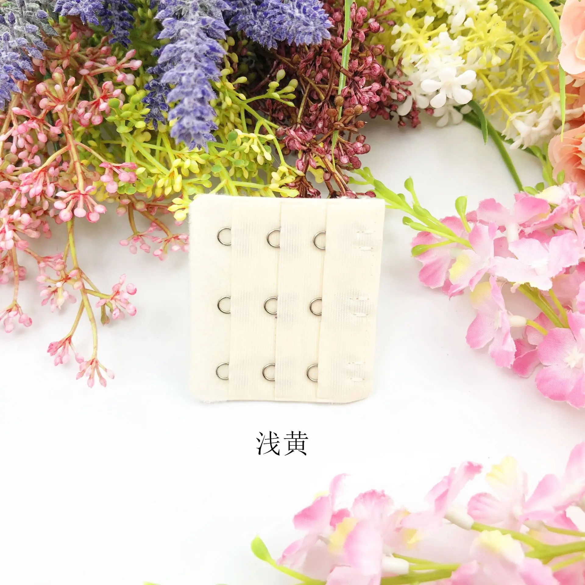 19 light yellow Бюстгальтер 3 крючка 3 ряда 5,5 см Для женщин крючок для белья бюстгальтер расширитель Rallonge Soutien Gorge 3 шт./компл - Цвет: 19 light yellow