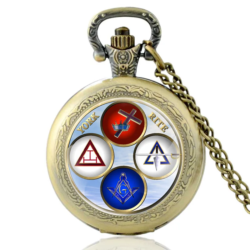 

Новое поступление, Йорк рит, Freemason, бронзовые винтажные кварцевые карманные часы, Подвесные часы, часы для мужчин и женщин, стеклянный купол, ожерелье, подарки