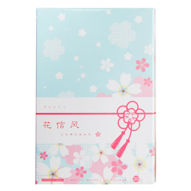 30 Sheets/Set Fresh Flower Watercolor Series Postcard Greeting Card Message Card Birthday Letter Gift