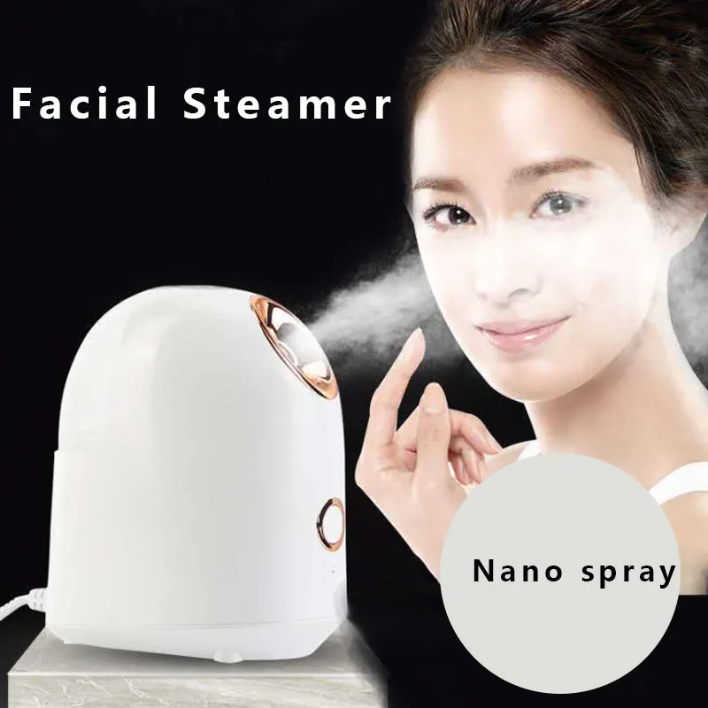 

Nano Ionic Facial Steamer Hot Steaming Facial Instrument Sauna SPA Face Moisturizing Hot Mist Spray Humidifier Beauty Skin Care