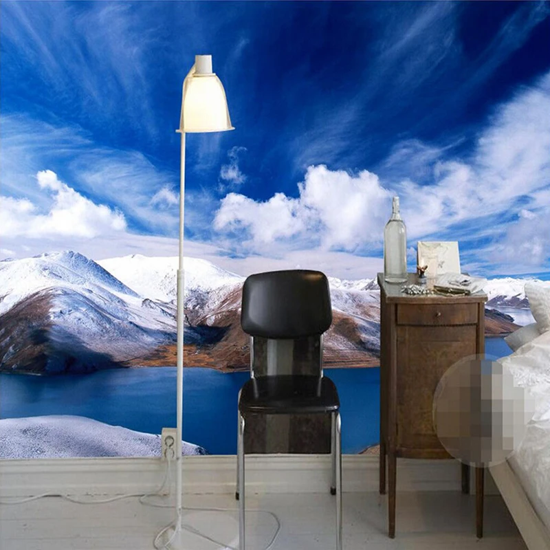 

Drop Shipping Custom 3D Photo Wallpaper Snow Mountain Nature Landscape Background Wall Painting Mural Wallpapers
