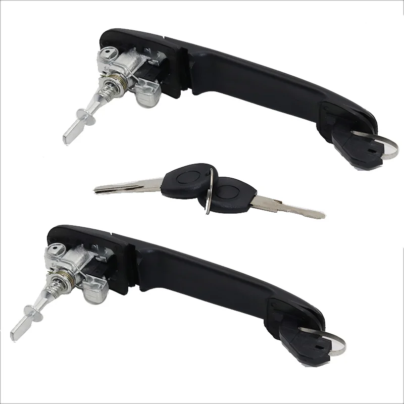 6N0837207CD Передняя Левая Правая дверная ручка с замком для VW POLO 6N 6N1 6N2 для Sharan, Seat Alhambra GALAXY 6N0837207C - Цвет: 2pcs