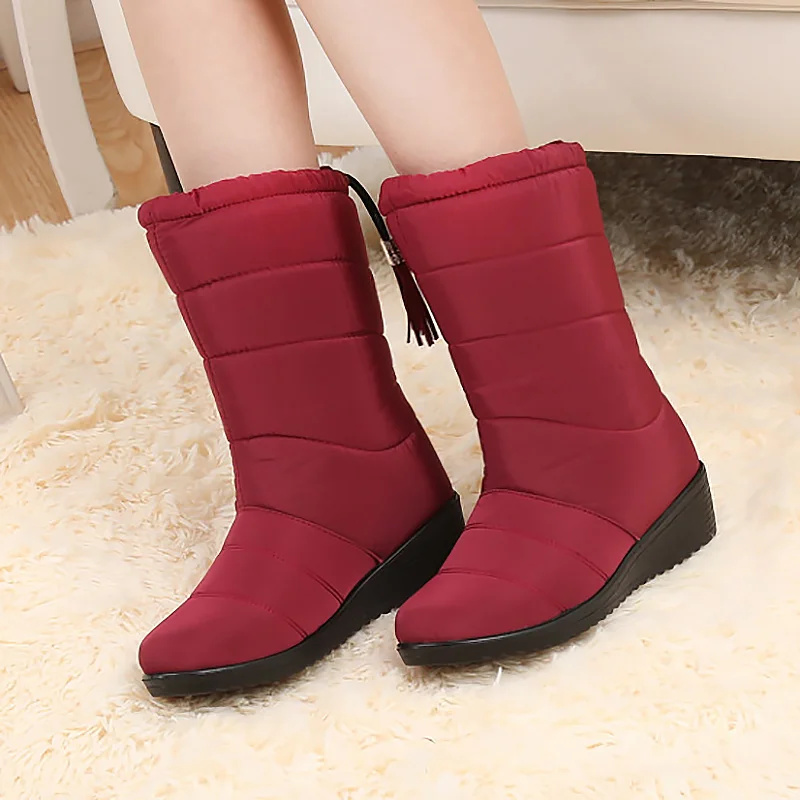 warm winter women boots fashion comfortable flat with ankle boots for women waterproof zip snow boots shoes woman boots