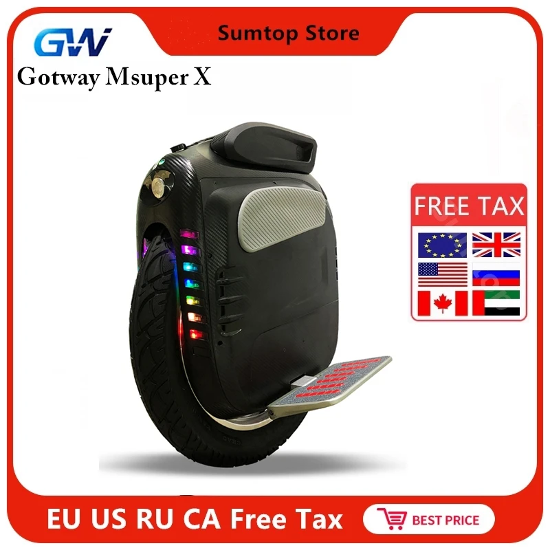 Оригинальный Gotway Msuper X 19 &quotсамокат 100V 1230wh/84 V 1600wh аккумулятор 2000W мотор Monowheel