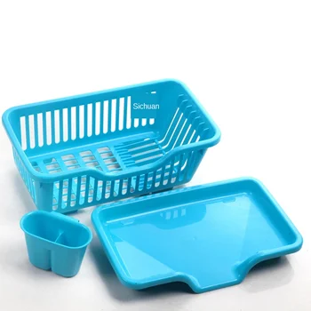 

Authentic Thick Plastic Kitchen Dish Plate Tableware Drain Storage Basket Sink Drip Water Dish Rack