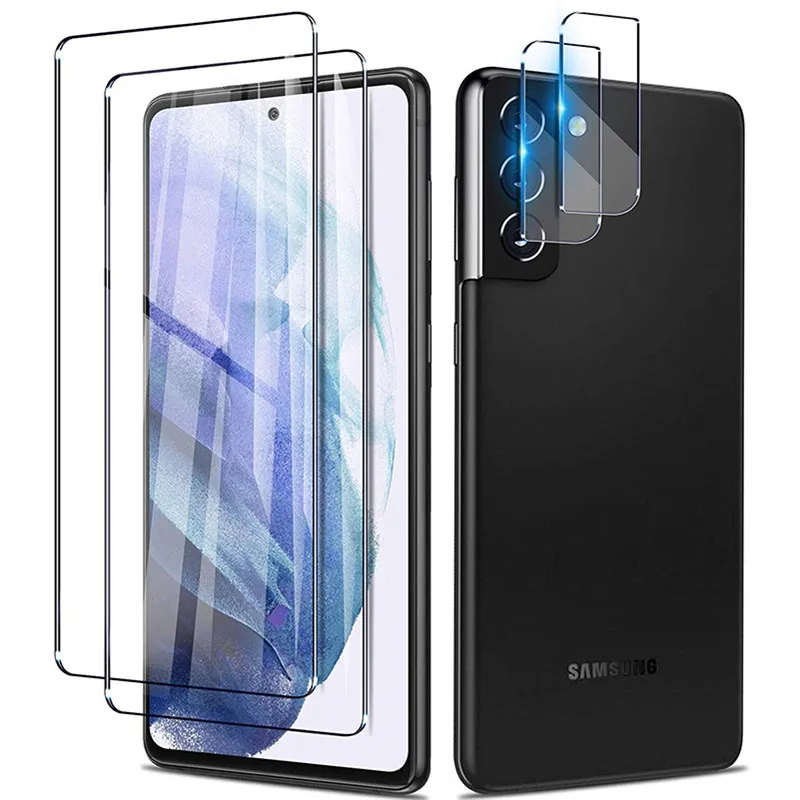 2 шт. Закаленное стекло для Samsung Galaxy S21 Защитная пленка экрана 5g Защитное камеры |