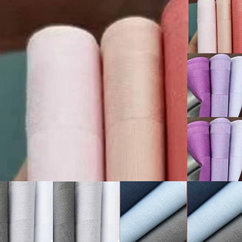 Fashion Square Handkerchief For Men Gentlemen Classic Solid Color Pocket Cotton Towel For New Year Gift Wedding Party 6/12PCs pocket square mini handkerchief