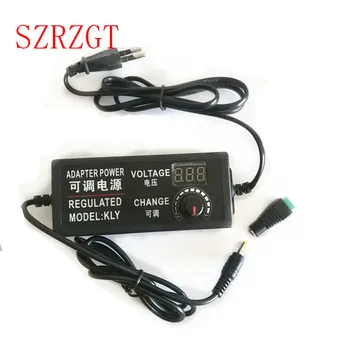 

Adjustable AC to DC 3V-12V-5A Universal adapter with display screen voltage Regulated power supply adatpor