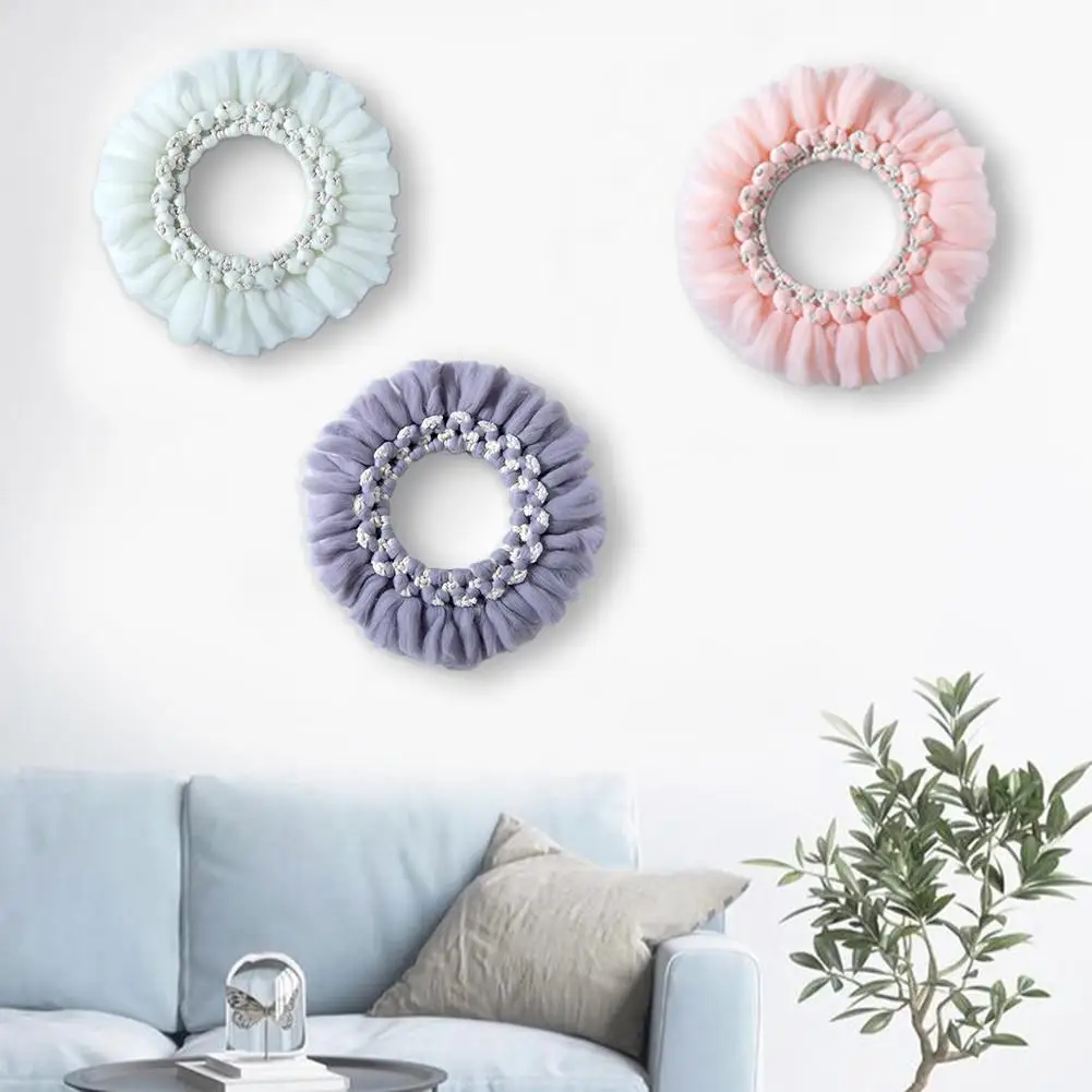

Hand-woven Wall Hanging Frame Decoration Bohemian Decorative Tapestry Bedside Hanging Cotton Rope Ring Wall Decoration