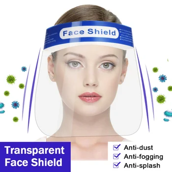 

20PCS Full Face Masks Anti-droplets Anti-fog Dust-proof Face Shield Protective Cover Transparent Face Eyes Protector Safety Mask