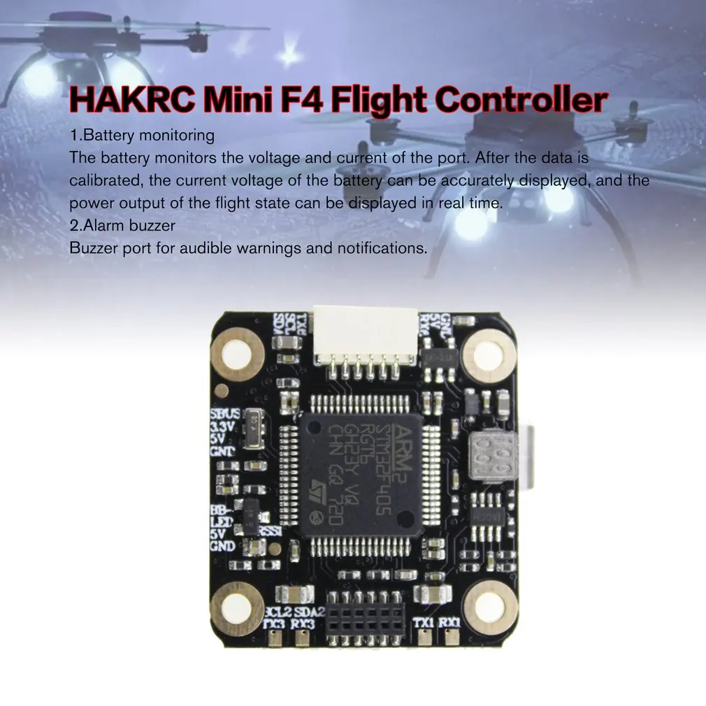 HAKRC мини F4 Контроллер полета 2-4S интегрированный Betaflight OSD для радиоуправляемого дрона FPV гоночные запчасти аксессуар