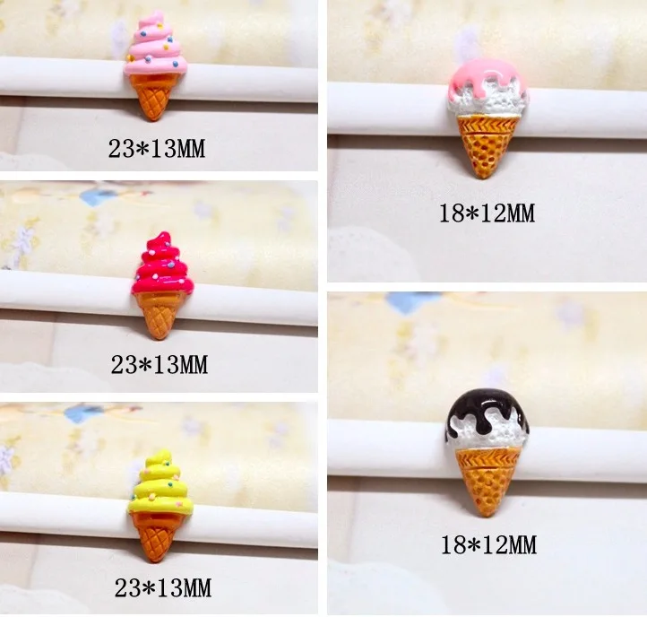 12 шт./лот мороженое смолы амулеты милые сладкие трубки мини Кабошоны еда Шарм для