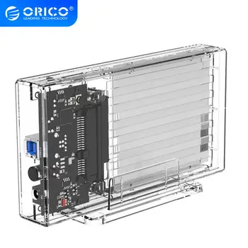 

ORICO 2.5 inch Transparent USB3.0 Type-B USB Port Power Supply Hard Drive Enclosure with Stand SATA3.0 Output HHD / SSD Case