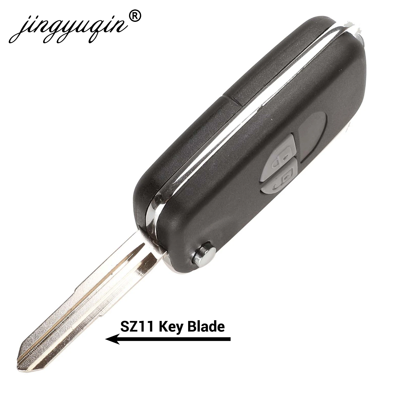 Jingyuqin HU87 SZ11 лезвие модифицированный Флип складной дистанционный Автомобильный ключ оболочка для Suzuki SX4 Swift аксессуары 2 кнопки чехол для ключей