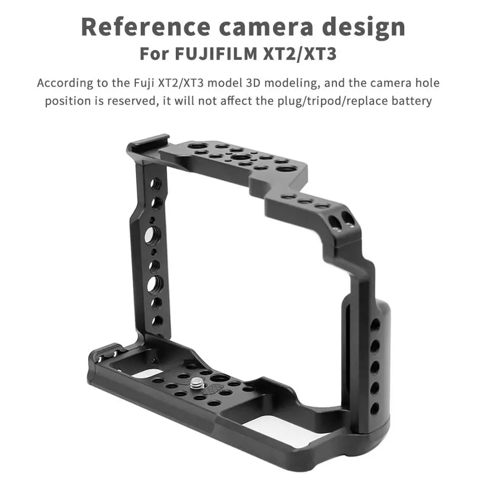 

CNC Aluminum Camera Cage for Fujifilm X-T3 /XT3 /XT2 /X-T2 DSLR Stabilizer Rig Protective Case Quick-release Support Photography