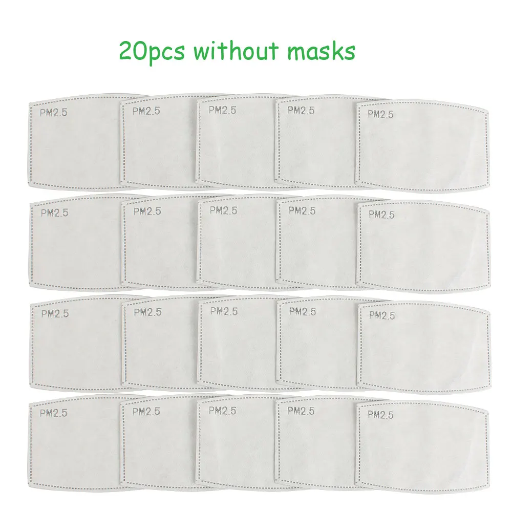 

20 50 100 Pcs PM 2.5 Filters Anti Dust Carbon Activated Without masks