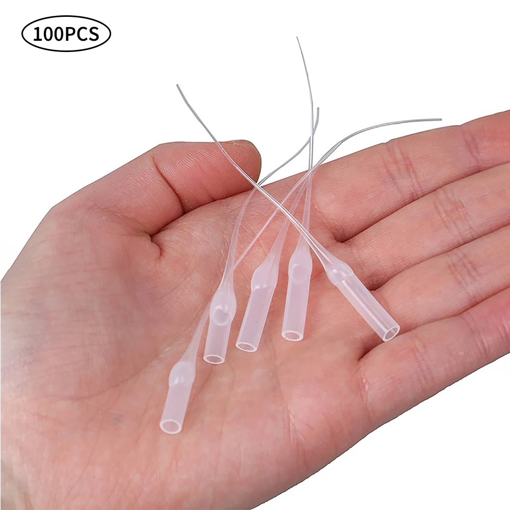 

100PCs Glue Dropper Dispensing Needle Crafting Lab Adhesive Dispensers Stationery and Teaching Supplies Office School Supplies