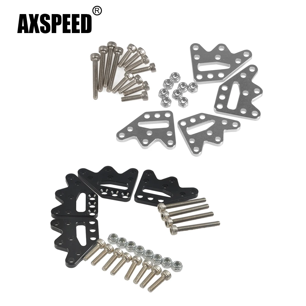 AXSPEED 금속 쇼크 타워 마운트 키트, Axial SCX10 지프 랭글러 II 90046 90047 90059 1/10 RC 크롤러 자동차 모델 부품, 4 개