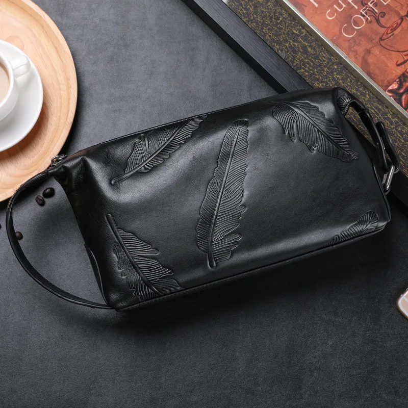 

Men Clutch Bag Genuine Leather Soft Leather Clutch Bag Men's Leather Bag Casual New Style Fashion Large Capacity Cowhide Handbag