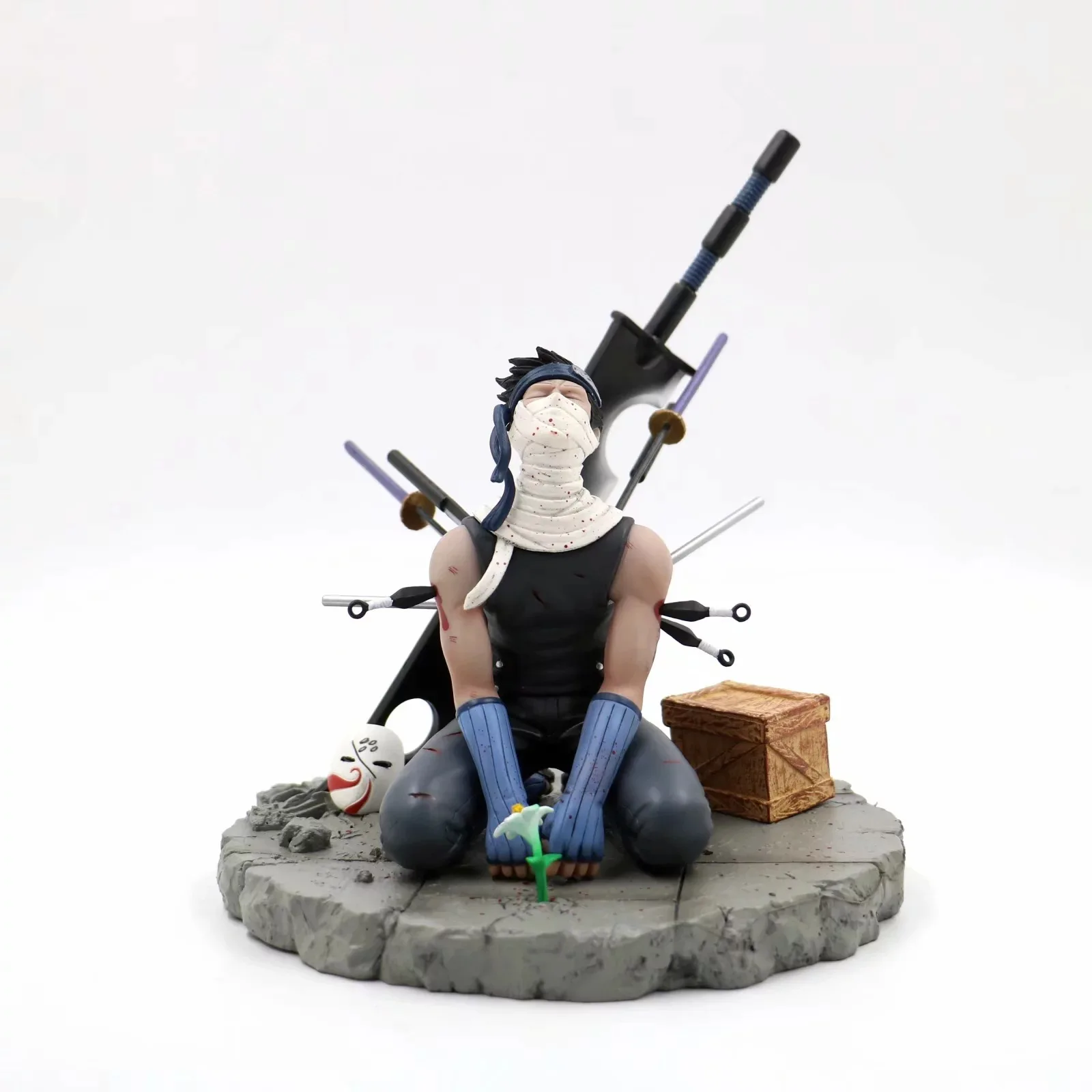 

Anime Garage Kit Naruto GK Peach Again bu zhan Red Man It Fog Hidden Ghost Model Ornaments