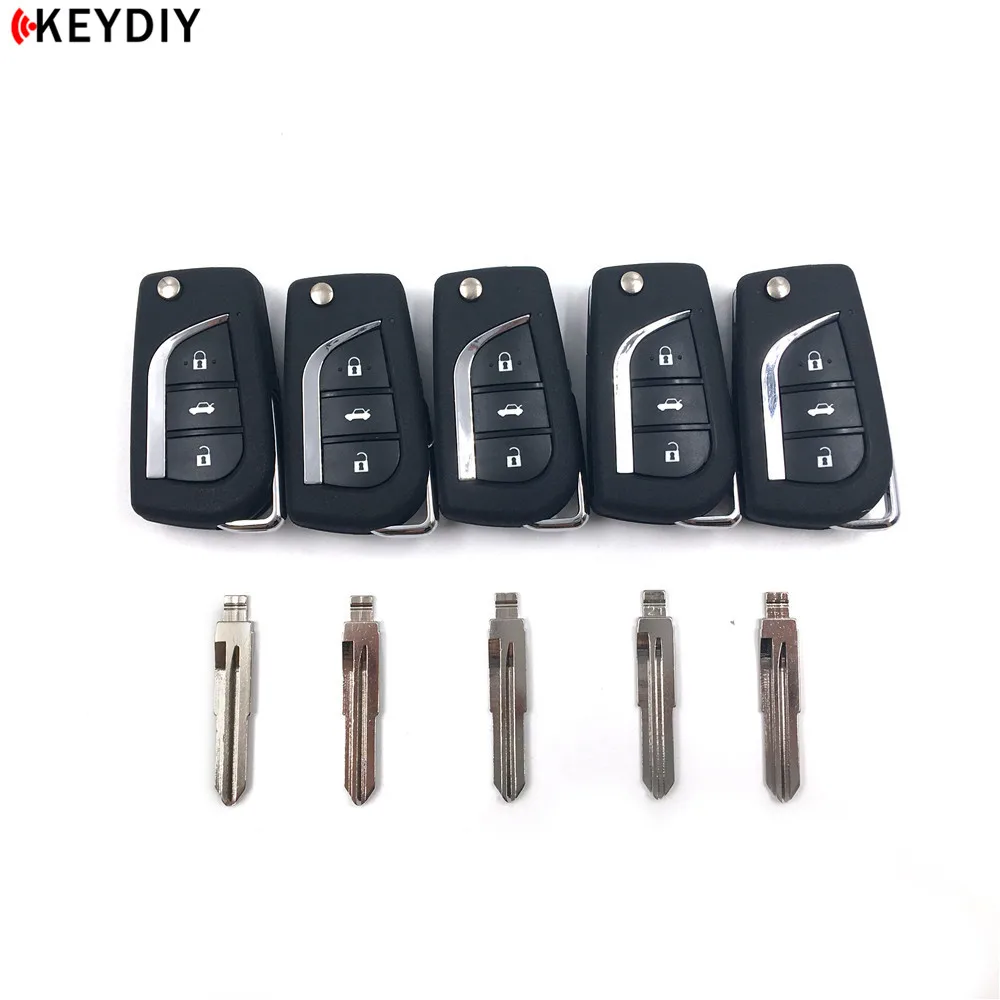 KEYDIY 5PCS NEW KD900 B SERIES REMOTE CONTROL KD B13 WITH 5PCS NO.02/13/21/77 CAR KEY BLADE FOR TOYOTA