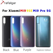 Funda trasera de cristal para Xiaomi Mi 9 Pro, 5G, para puerta trasera de la carcasa, con cinta adhesiva