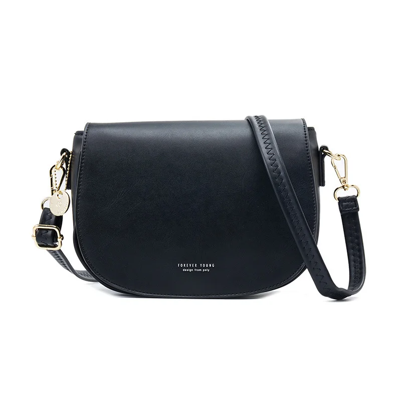 Брендовая дизайнерская женская сумка-Седло высокого качества, женская сумка через плечо, сумка-мессенджер из мягкой кожи, женские сумки через плечо, элегантная сумка - Цвет: Black