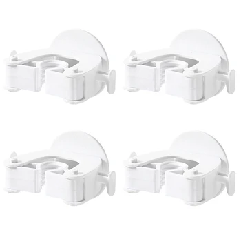 

4pcs Wall Mount Storage Space Saving Self Anti Slip Broom Holder Laundry Room Dustpan Hanger Kitchen Garage Bathroom