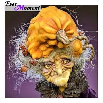 

Ever Moment High Quality Handmade Home Full Decorative Diamond Painting Halloween Figure Old Witch Art Craft New Arrivals 5L392