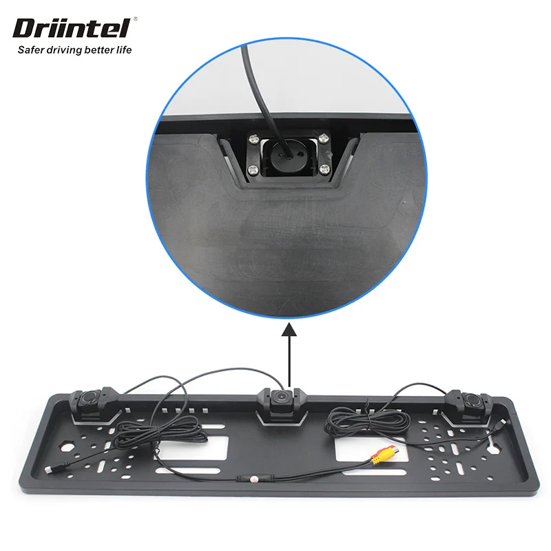 Driintel Европейская Рамка номерного знака запасная камера Автозапчасти 8 камера заднего вида со светодиодной подсветкой и парковочная система Датчик парковки