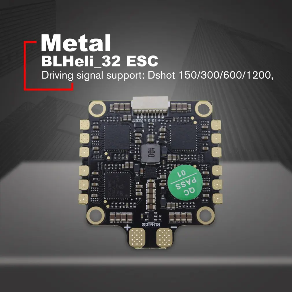 

HAKRC ESC 4-In-1 50A 3-6S BLHeli_32 5V 3A BEC Dshot1200 Mini Size ESC for DIY FPV Racing Drone With Heat Dissipation