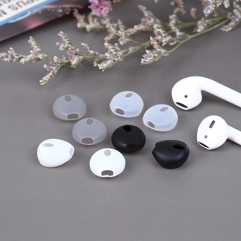 5pairs Universal Earphone Case Cover Silicone Anti Slip Rubber Soft Ear Tips Earbuds Caps For