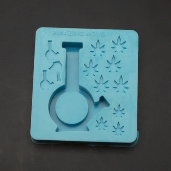 

1 Pc Marijuana Leaf Bottle Shaker Resin Mold Weed Maple Leaf Keychain Quicksand Silicone Resin Casting Mold DIY Crafts Tools