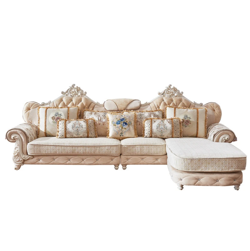 European Style Sofa Living Room Combination Luxury Simple European