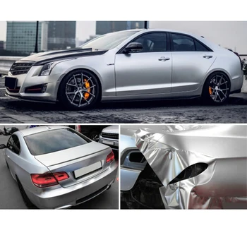 

Anti-UV Car Sticker Matte Silver 30x150CM Vinyl Film Replacement Exterior Anti-fouling