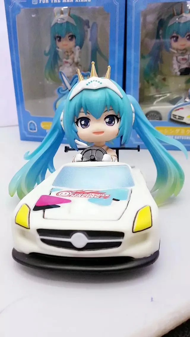 

Hatsune GSC Clay Figure 3-Cute Race Car Hatsune Miku Race Car Girl Boxed Garage Kit